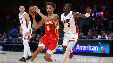 Dyson Daniels #5 of the Atlanta Hawks